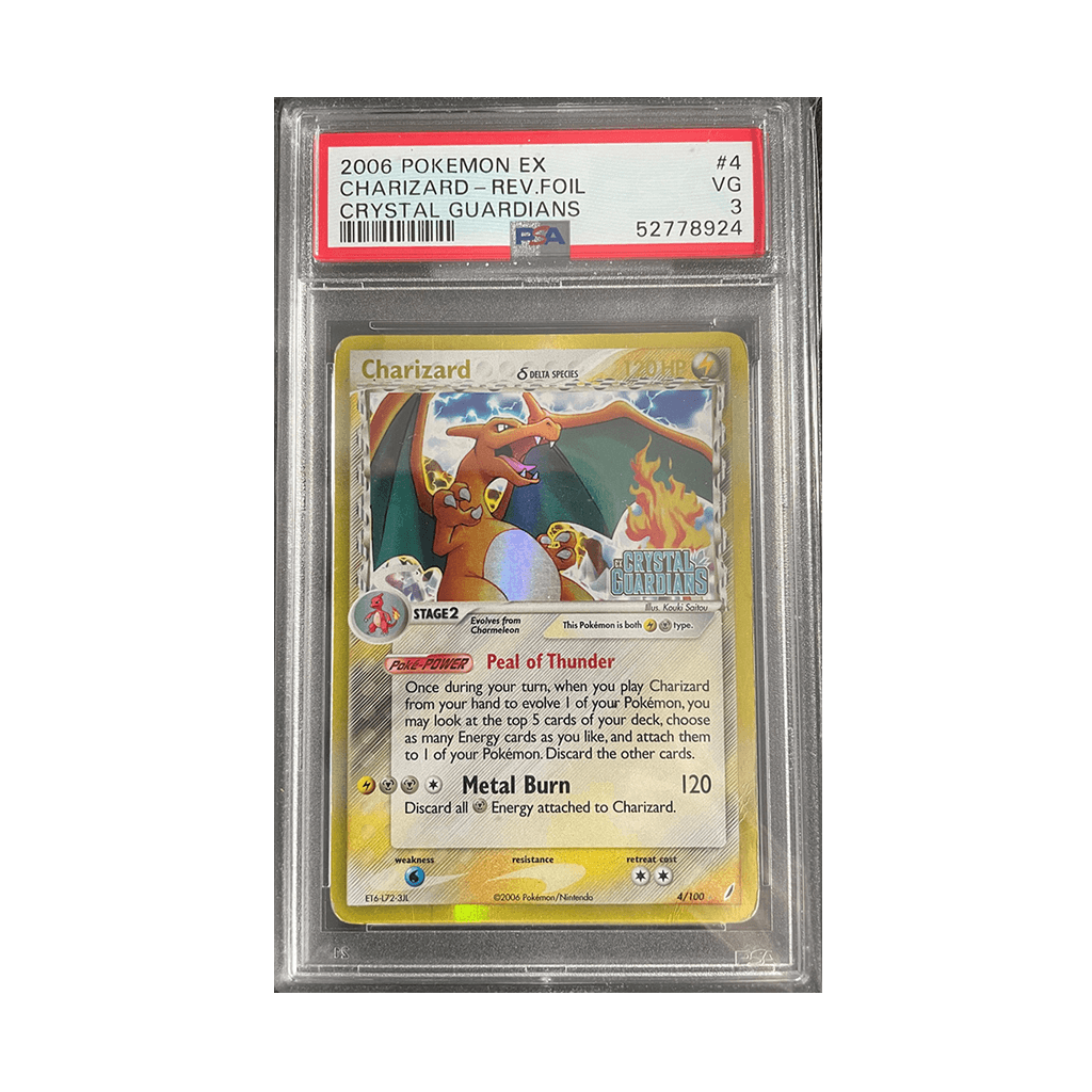 Pokemon - EX Crystal Guardians - Charizard - PSA 3