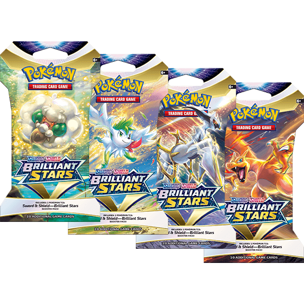 Pokemon Brilliant Stars sleeved booster pack art set