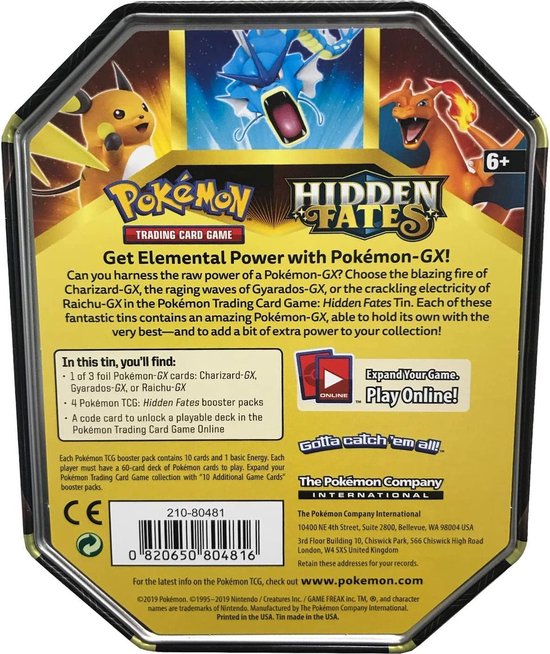Pokémon: Hidden Fates - Raichu - Tin