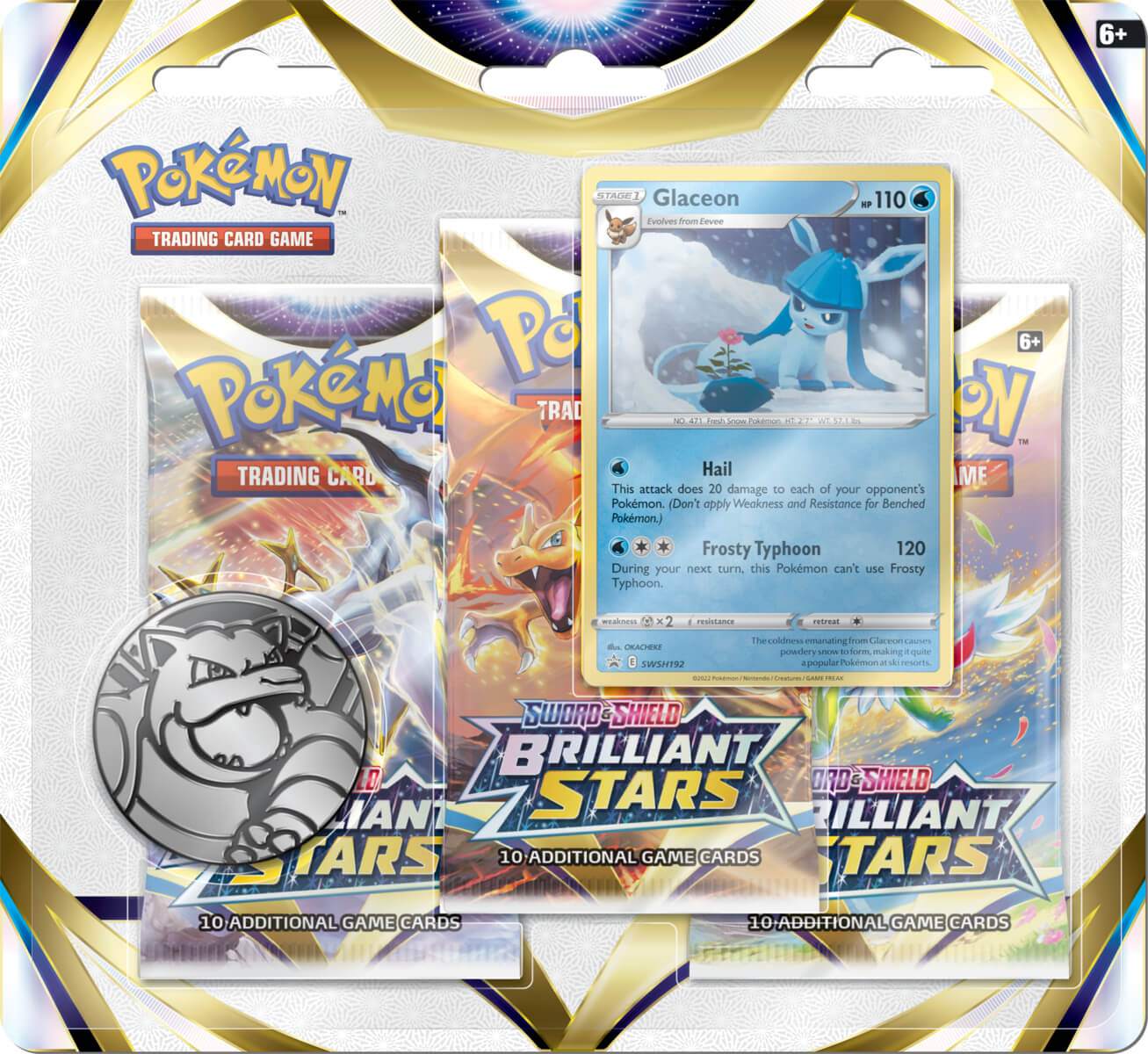 Pokemon Brilliant Stars 3 pack blister - Glaceon