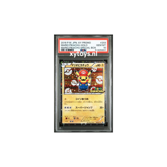 Pokemon - Mario Pikachu Poncho Half Art (XY-P 293) - PSA 10
