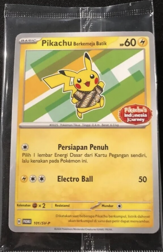 Pokémon - Indonesian Pikachu “Berkemeja Batik” Promo