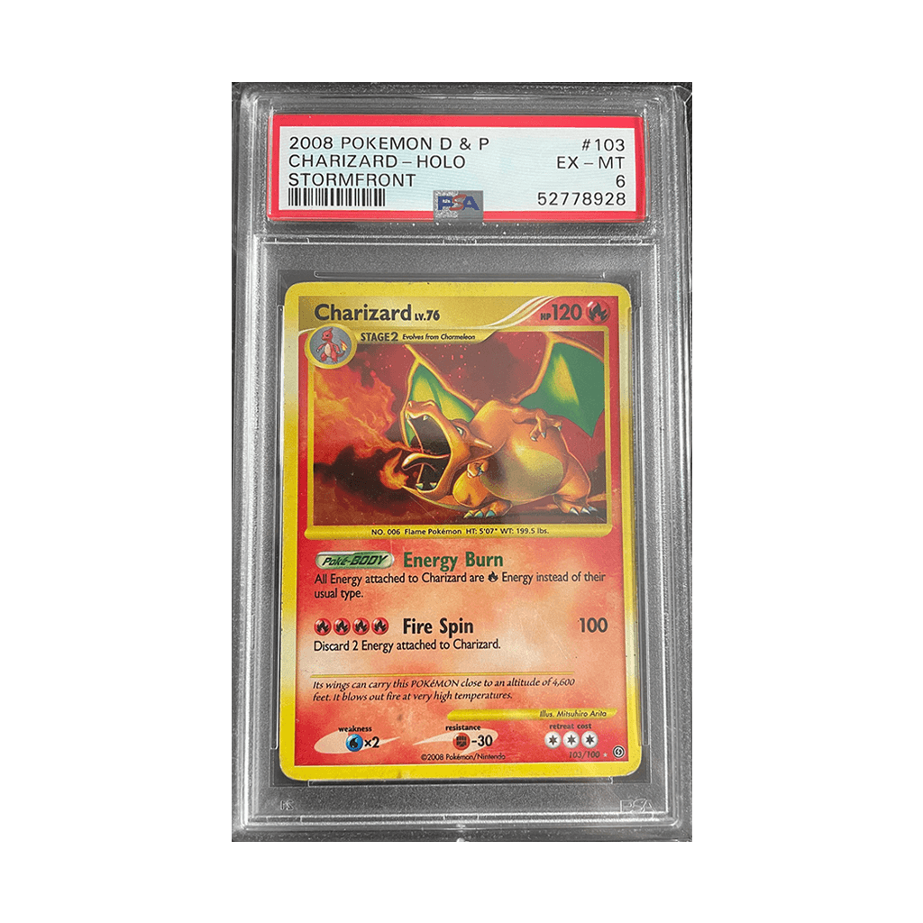 Dimind Charizard Pokemon - Diamond & Pearl - Stormfront - Charizard - PSA 6 – xytoys