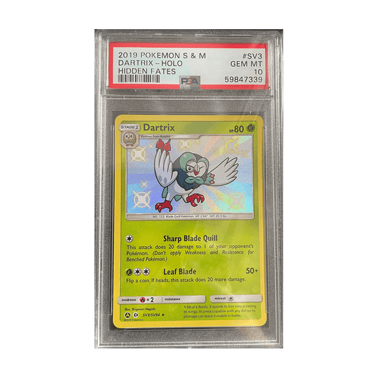 Pokemon - Hidden Fates - Dartrix - PSA 10