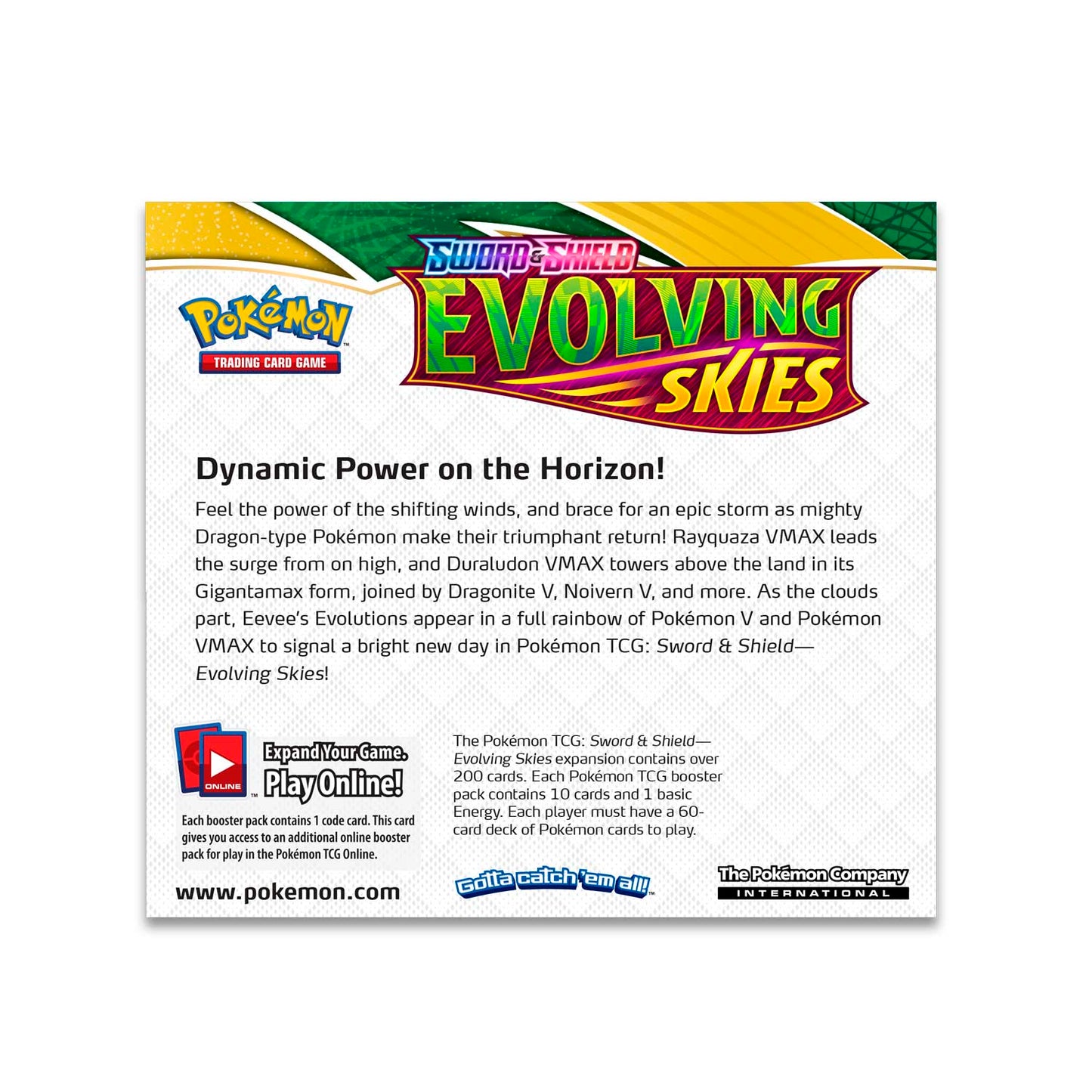 Pokemon - Evolving Skies - Boosterbox achterkant