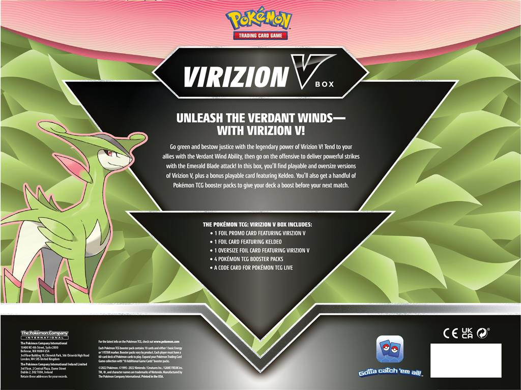 Pokémon - Virizion V Box - Back
