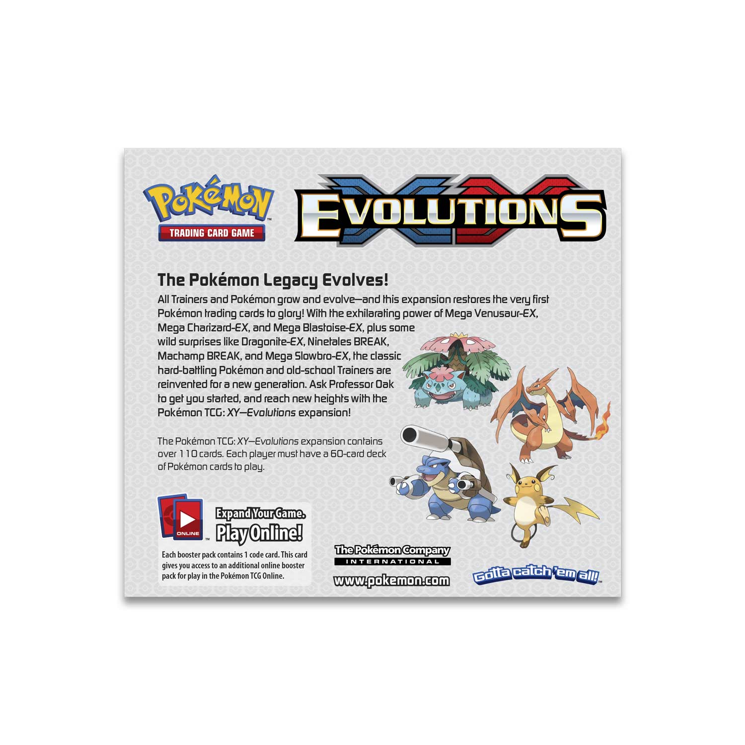 Pokemon Evolutions Booster Box - Achterkant